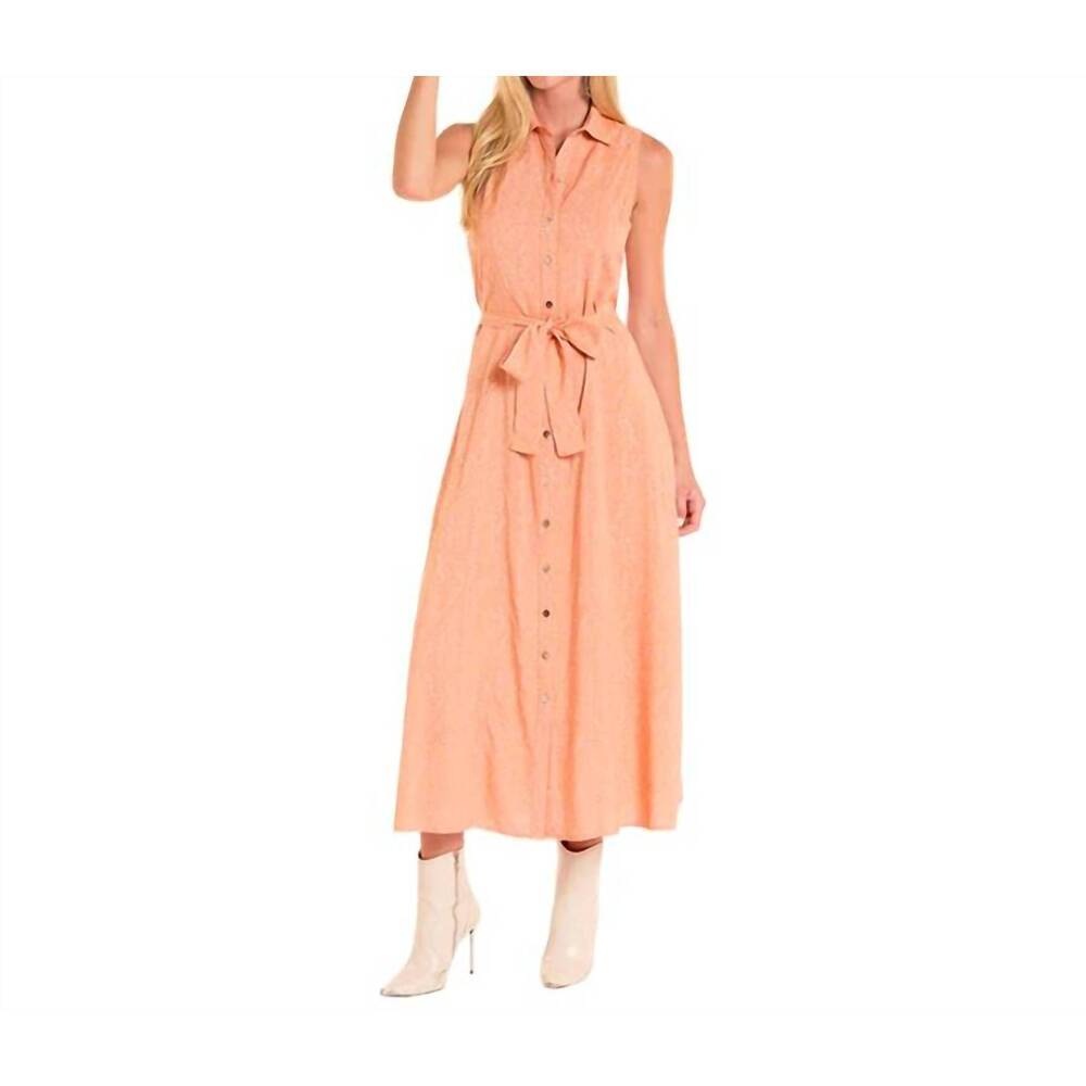 NEW PANHANDLE boot stitch print duster dress in orange